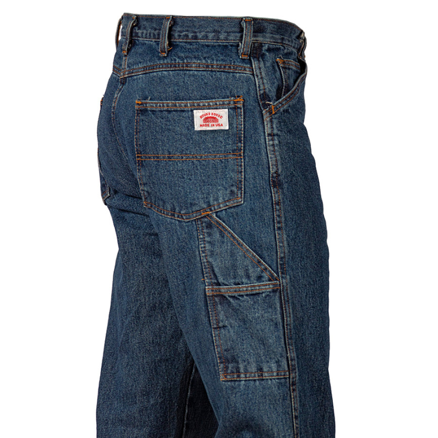 

Men's Overalls Jeans Round House Outdoor Multifunctional Pocket Tactical Pants