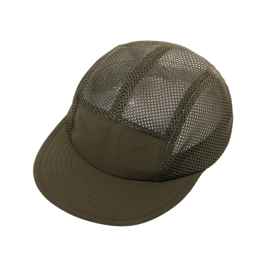 

Schnell Trocknender Peaked Cap Tooling Five-Page Outdoor Atmungsaktives Mesh Sport Camping Hut