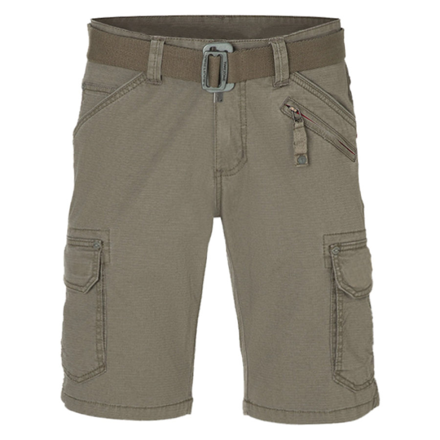 

Men's Cargo Shorts Retro Zipper Pocket Wear-Resistant Outdoor Functional Shorts