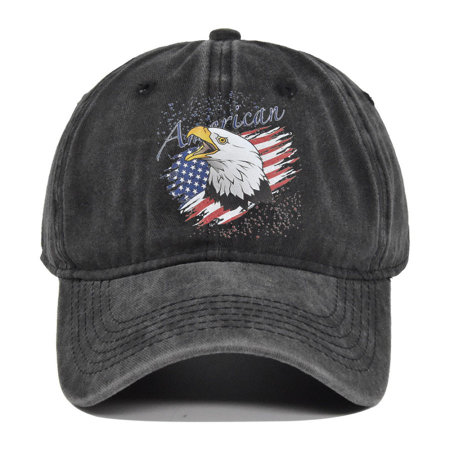 

Мужская винтажная потертая кепка с американским флагом и принтом орла шляпа от солнца