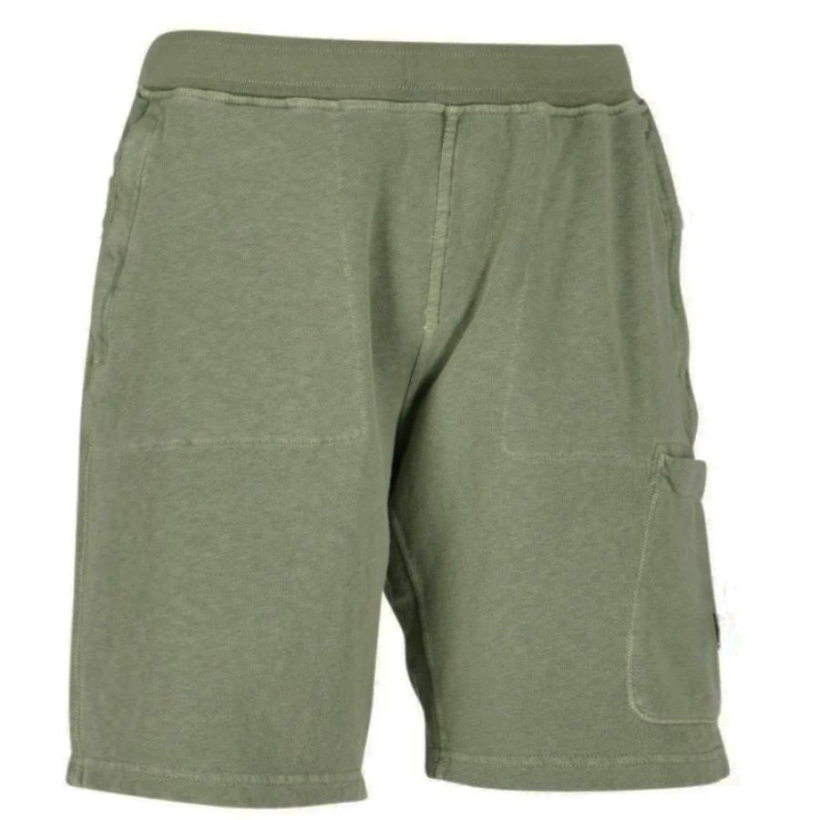 

Shorts Masculinos Vintage Com Vários Bolsos Elásticos Na Cintura E Shorts Respiráveis