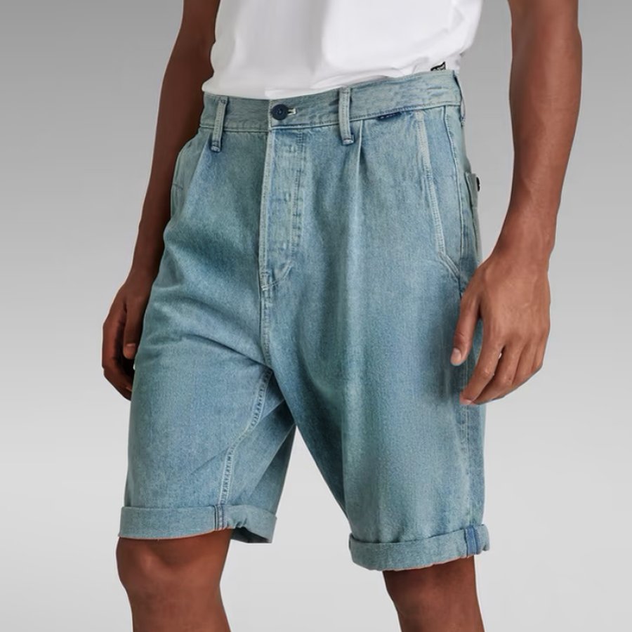 

Pantaloncini Di Jeans Alla Moda Casual Da Uomo Larghi Jorts Baggy Fashion Street Jorts