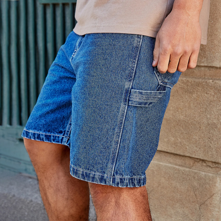 

Men's Jorts Shorts Denim Vintage Pocket Summer Daily Jean Short Dickies Carpenter Shorts