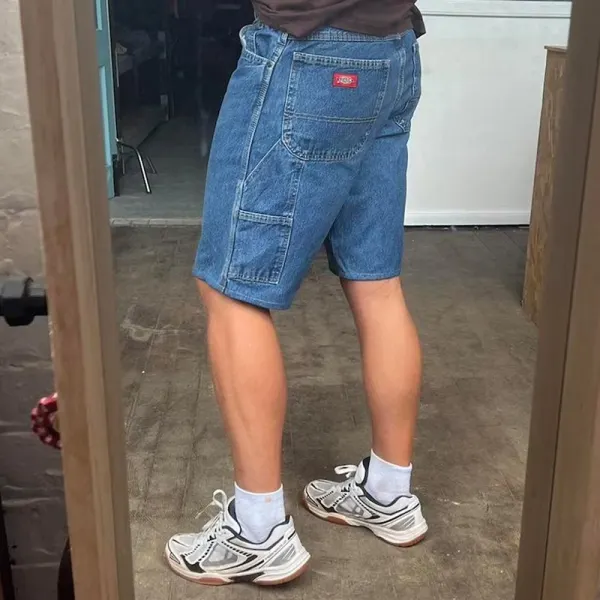 Men's Carhartt Jorts Shorts Denim Vintage Pocket Summer Daily Jean Short Dickies Carpenter Shorts - Cotosen.com