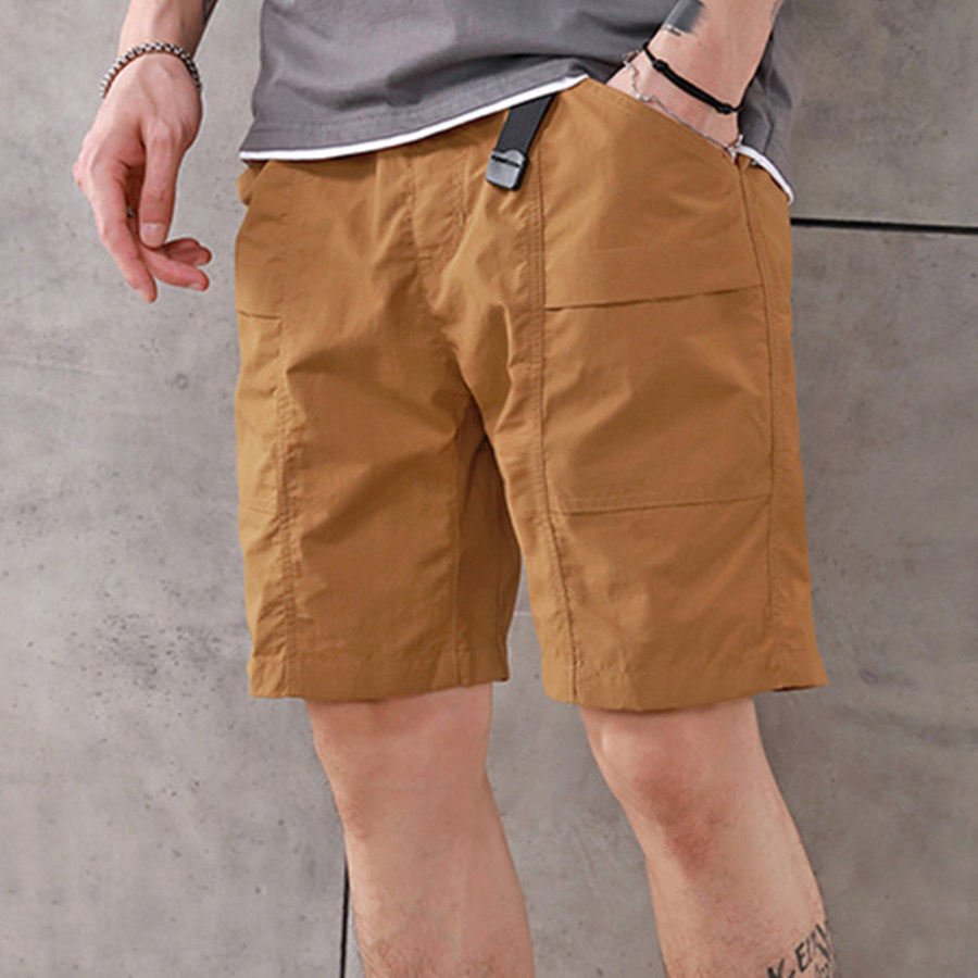 

Мужские летние спортивные шорты Тонкие секции Свободные укороченные брюки Быстросохнущие пляжные брюки