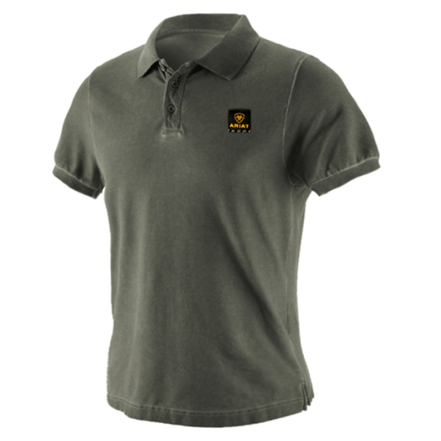 

Men's T-Shirt Retro Polo Collar Short Sleeve Daily Work Outdoor POLO Shirt