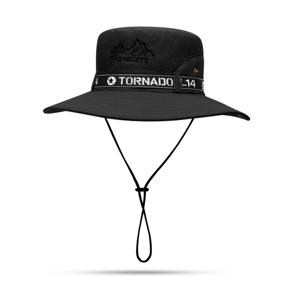 

UPF 50+ Summer Hats Men Sun Protector UV-proof Breathable Bucket Hat Large Wide Brim Hiking Outdoor Fishing Beach Cap