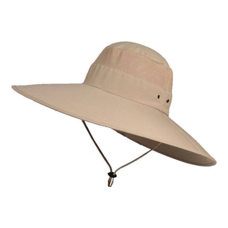 

Hot Men's 15CM Big Wide Brim Fisherman Hat Outdoor Waterproof Sun Hat Mountaineering Cap