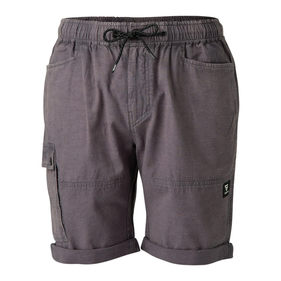 

Men's Shorts Retro Pocket Tooling Drawstring Flanged Wear-resistant Outdoor Shorts