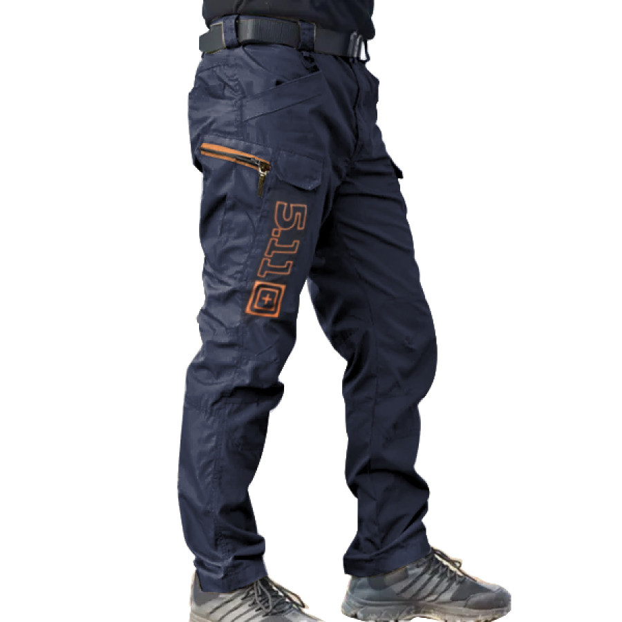 

511 Outdoor Tactical Pants Zippered Multi-Pocket Army Fan IX7 Combat Pants Navy Blue Cargo Trousers