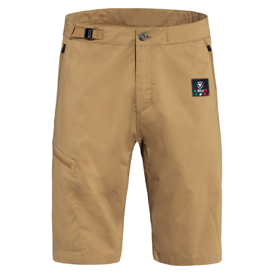 

Ariat Men's Shorts Outdoor Wear-resistant Waterproof Special Training Zipper Pocket Overalls Shorts