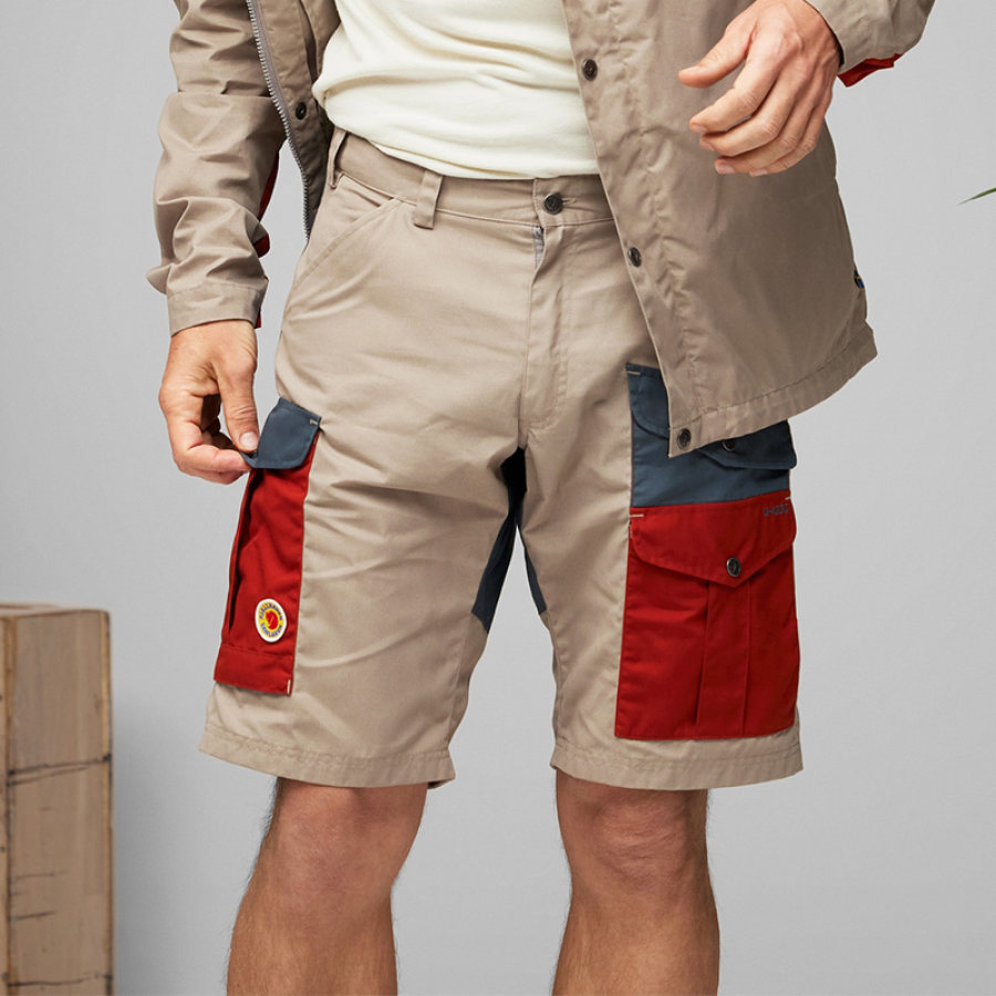 

Fjallraven Men's Shorts Vintage Color Block Pocket Outdoor Cargo Shorts