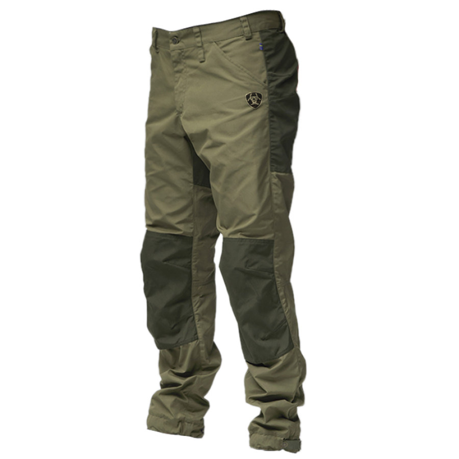 

Ariat Men's Trousers Outdoor Wear-resistant Waterproof Stitching Special Training Pocket Overalls Shorts
