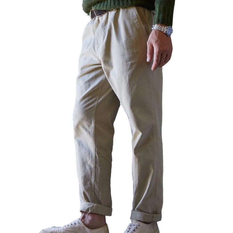 

Calças Masculinas Vintage Com Bolso Ao Ar Livre Casuais Para Uso Diário Claro Cáqui