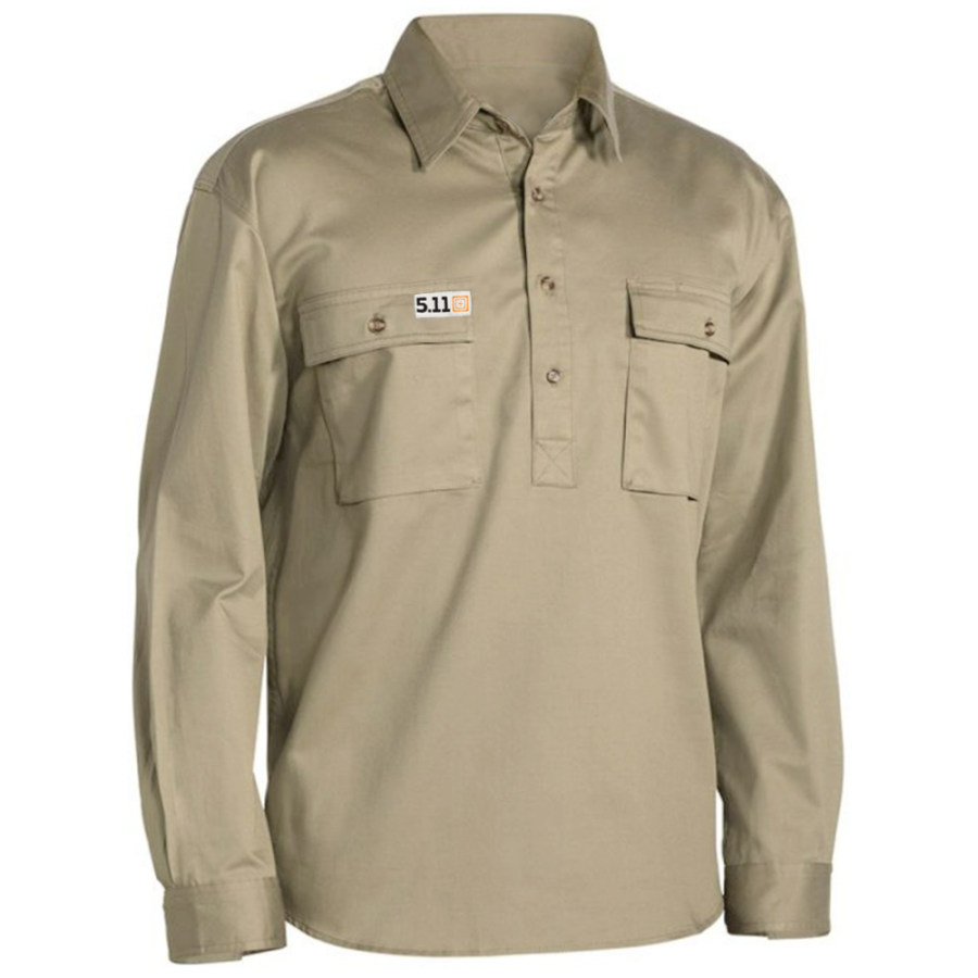 

Men's 511 Outdoor Tactical Pocket Casual Lapel Long Sleeve Shirt