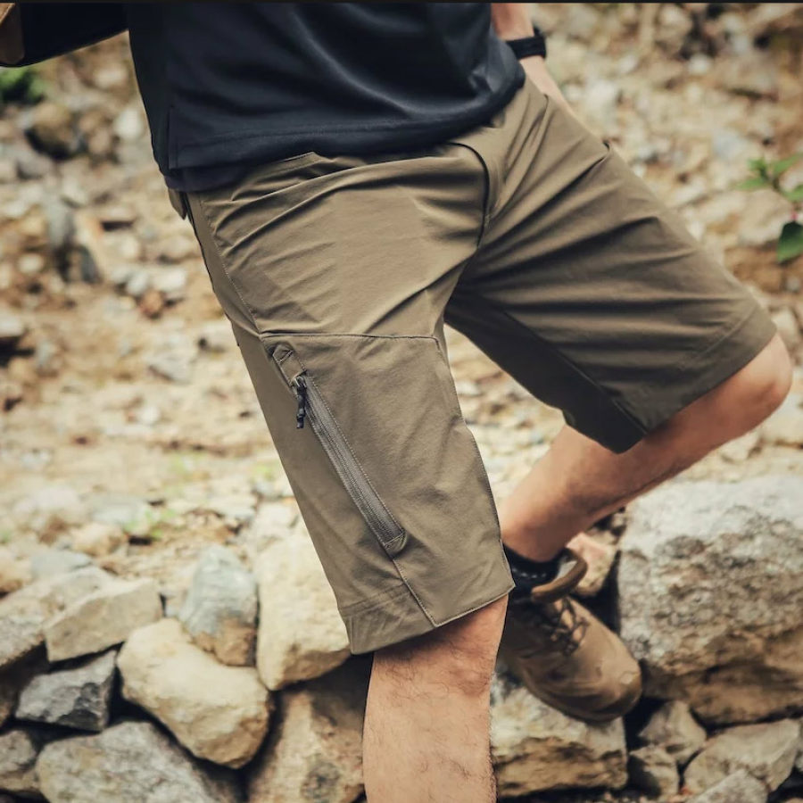 

Pantalones Cortos Cargo Para Hombre Bolsillos Con Cremallera Retro Entrenamiento De Alpinismo Al Aire Libre Caqui