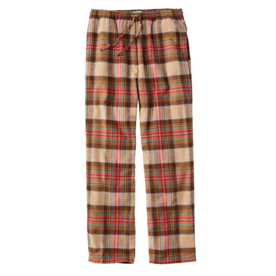 

Мужские брюки для сна в шотландскую клетку с цветными блоками Барби LLBean Outdoor Casual Loose Home Pants
