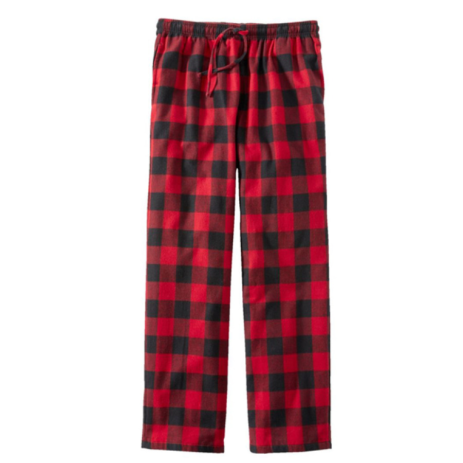 

Men's Colorblock Scotch Plaid Sleep Pants LLBean Outdoor Casual Loose Home Pajama Party Pants