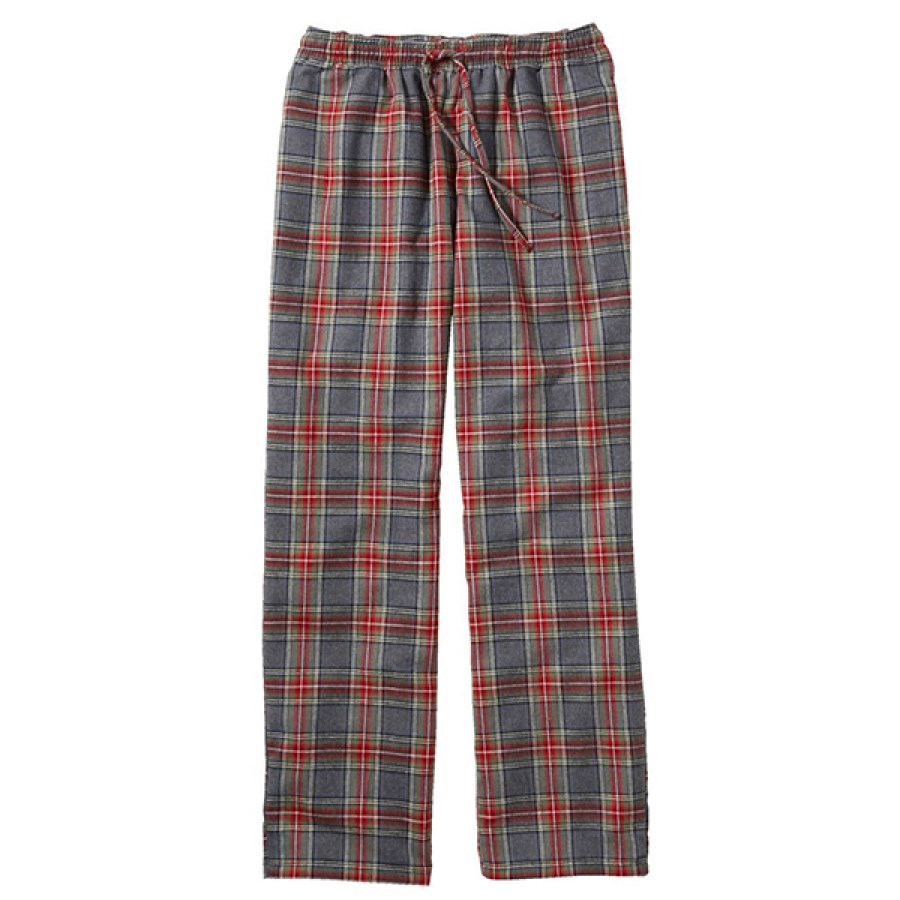 

Men's Barbie Colorblock Scotch Plaid Sleep Pants LLBean Outdoor Casual Loose Home Pants