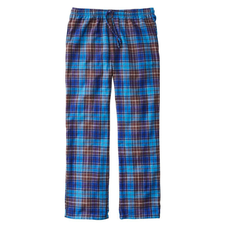 

Men's Barbie Colorblock Scotch Plaid Sleep Pants LLBean Outdoor Casual Loose Home Pajama Party Pants