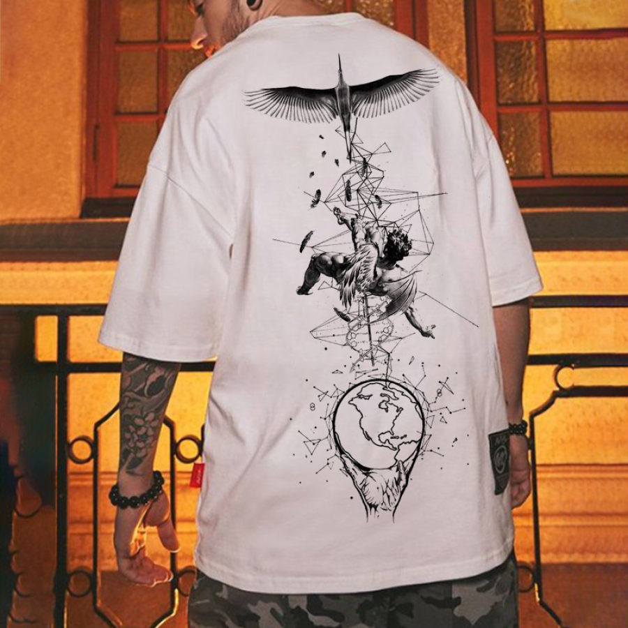 

Men's Oversized T-Shirt Angel Earth Tee