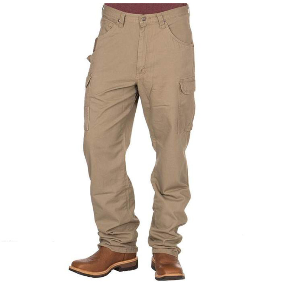 

Pantaloni Cargo Da Uomo Tasche Tattiche Vintage Pantaloni Da Lavoro Quotidiani Casual A Figura Intera All'aperto Cachi