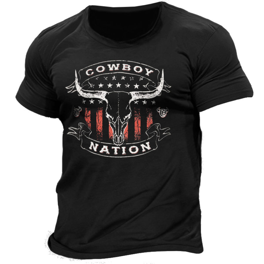 

Camiseta Men's American Flag Bull Graphic Cody James