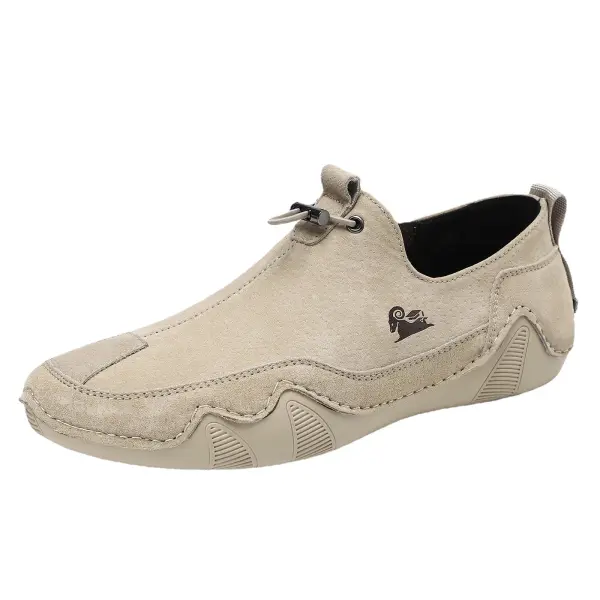 Men's Ram Genuine Cowhide Lace Up Soft Breathable Sneakers Casual Shoes Octopus Sole - Cotosen.com