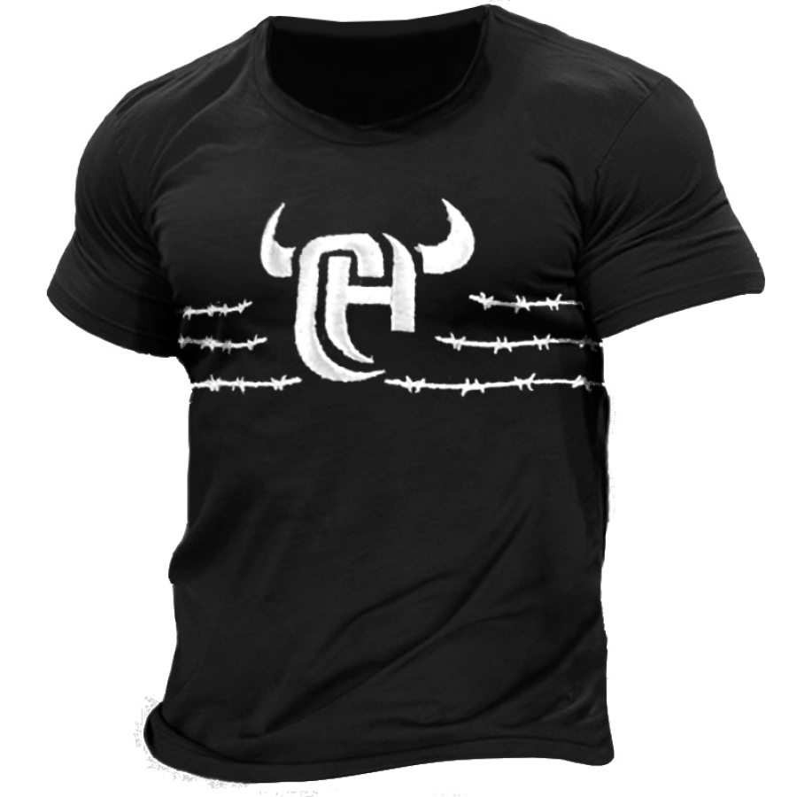 

Cowboy Hardware - Camiseta De Manga Corta Con Estampado Gráfico De Toro De La Cultura Occidental Para Hombre Camisetas Cómodas Y Transpirables