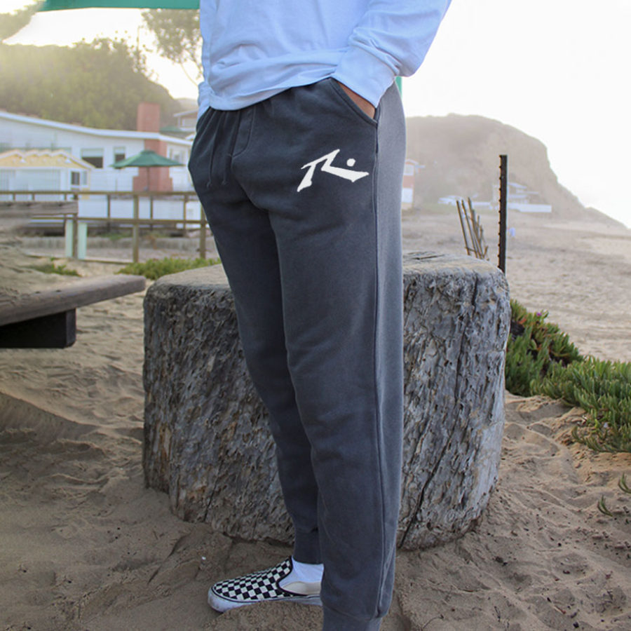 

Men's Sweatpants Surfboards Vintage Pockets Outdoor Full Length Casual Daily Trousers Dark Gray