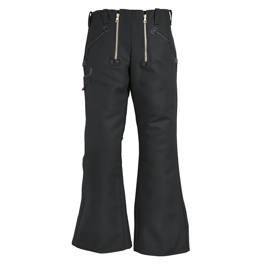 

Mens 19th Century Flared Trousers Outdoor Aviator Trousers Black Black Cargo Pants
