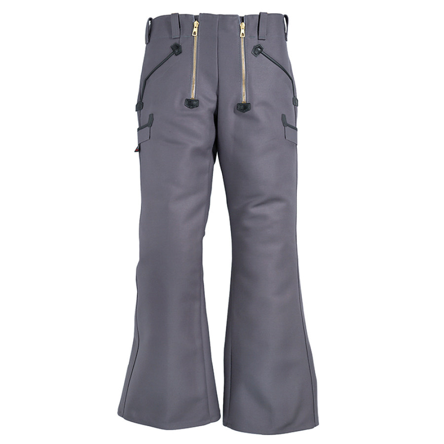 

Mens 19th Century Flared Trousers Outdoor Aviator Trousers Navy Blue Gray Cargo Pants