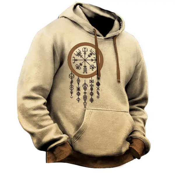 Men's Hoodie Vintage Viking Viking Symbol Print National Hero Tactical Hoodie - Kalesafe.com 