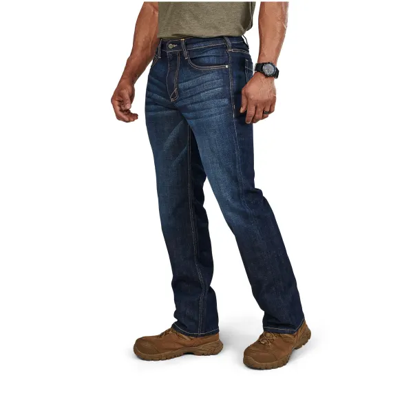 Men's Outdoor Casual Jeans Basic Solid Color Work Jeans - Cotosen.com
