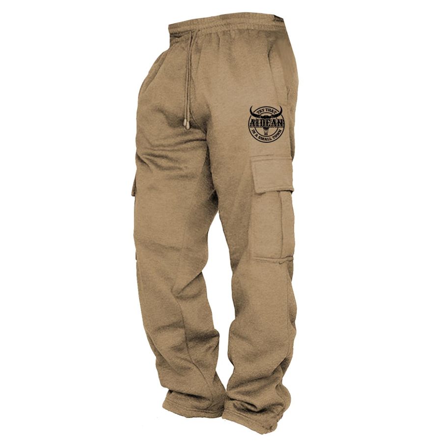 

Men's Pants Relaxed Fit Joggers Sports Cargo Try That In A Small Town Sweatpants Trouser