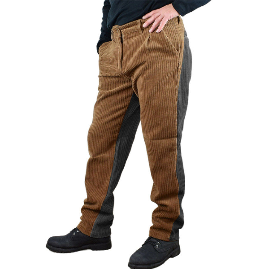 

Men's Corduroy Trousers Outdoor Colorblock Corduroy's Bloomers Casual Daily Pants