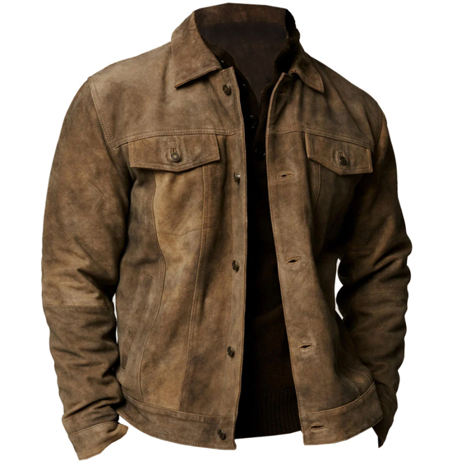 

Men's Vintage Pocket Casual Jacket Lapel Coat