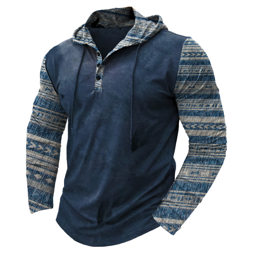 

Men's Aztec Hoodie Shirt