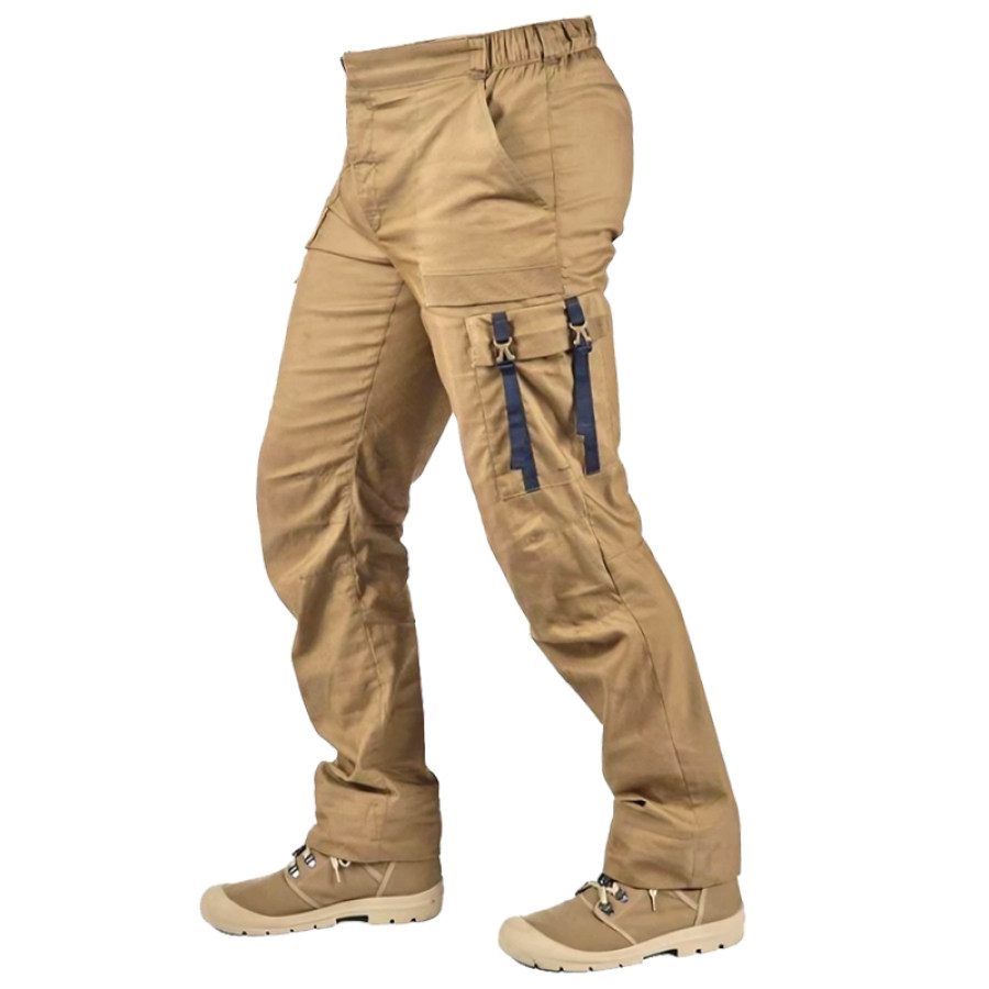 

Pantalones Tácticos Para Hombre Bolsillos Con Correa Retro Pantalones Cargo Al Aire Libre Pantalones Casuales