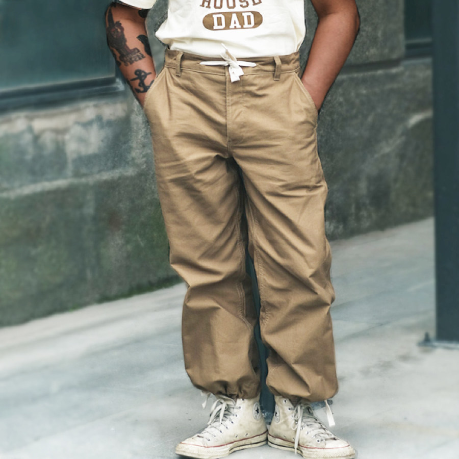 

Мужские брюки-карго на кулиске для улицы Экспериментальный тестовый образец Защитный чехол Брюки цвета хаки
