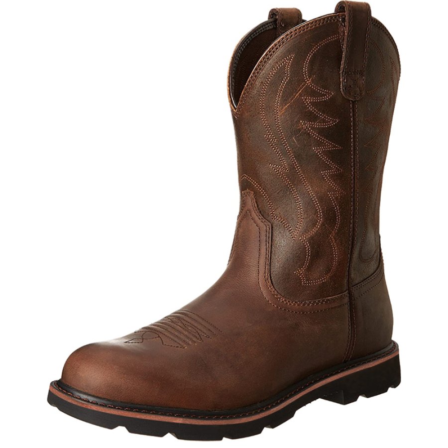 

Bottes Longues De Couleur Jungle Brodées Vintage Pour Hommes Bottes De Cowboy Occidentales Grande Taille