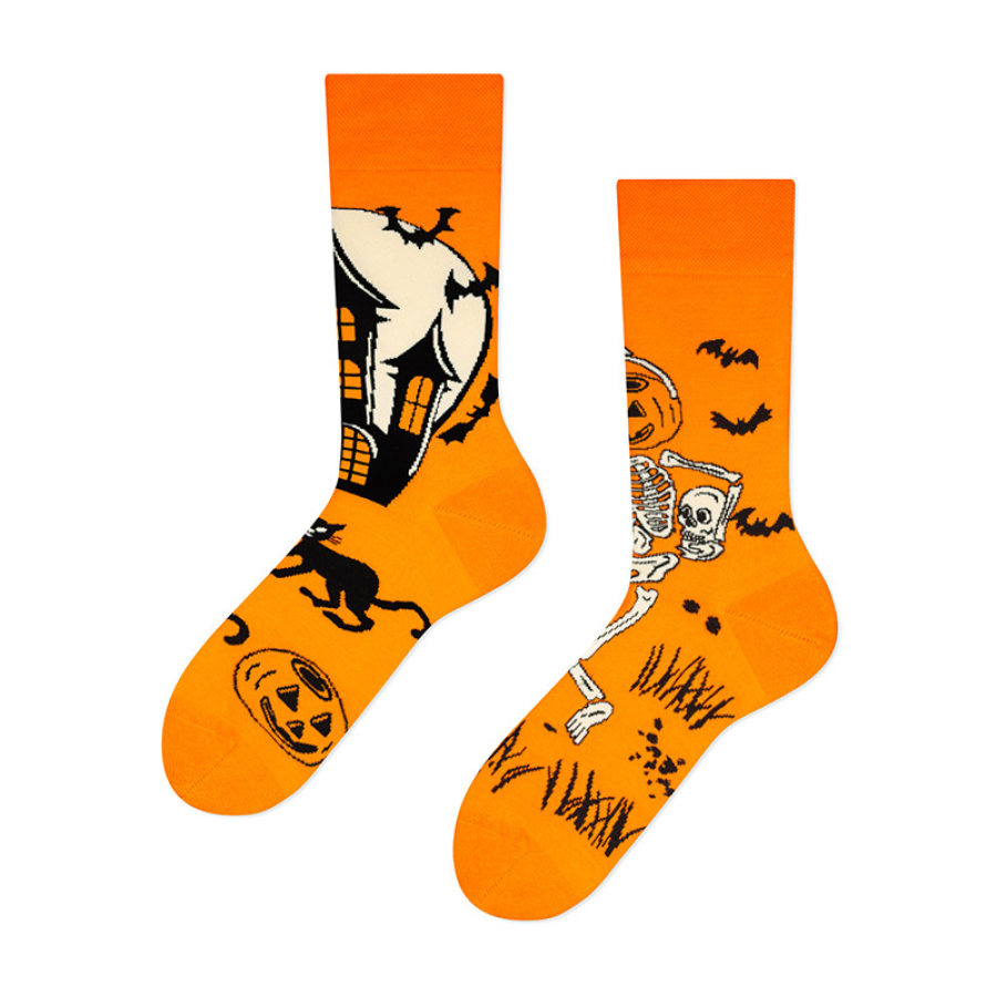

Halloween Kreative Lustige Asymmetrische Jacquard-Socken