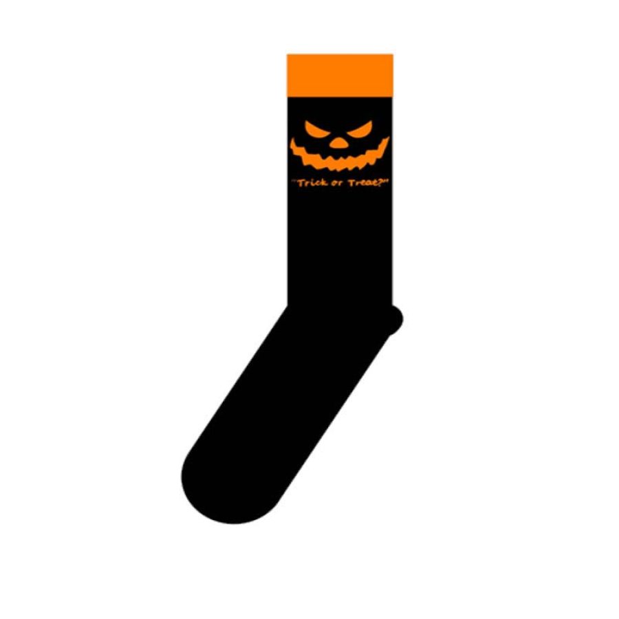 

Хлопковые носки на Хэллоуин осенне-зимние носки средней длины с рисунком из мультфильма