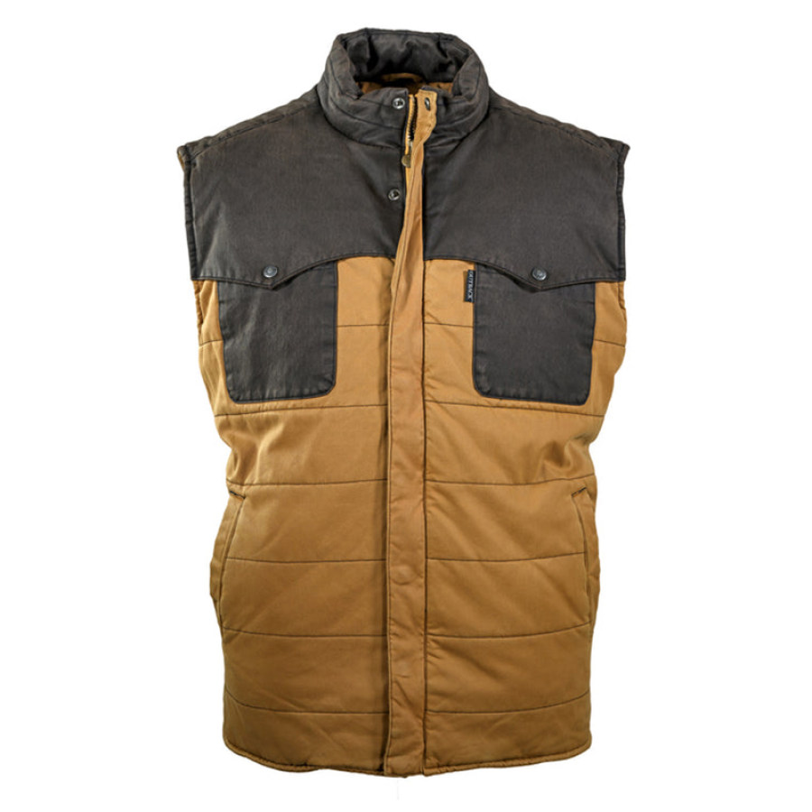 

Gilet Tattico Leggero Da Uomo Gilet Da Esterno Con Cerniera Colletto Alla Coreana Tasca A Blocchi Di Colore Vintage Gilet Tattico Caldo