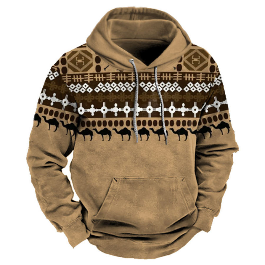 

Homme Sweat à Capuche Rétro Vintage Graphique Imprimé Western Ethnique Poche Quotidien Décontracté