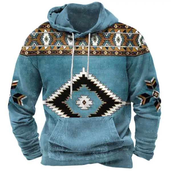 Men's Hoodie Vintage Graphic Print Ethnic Pocket Daily Casual - Honeylop.chimpone.com 