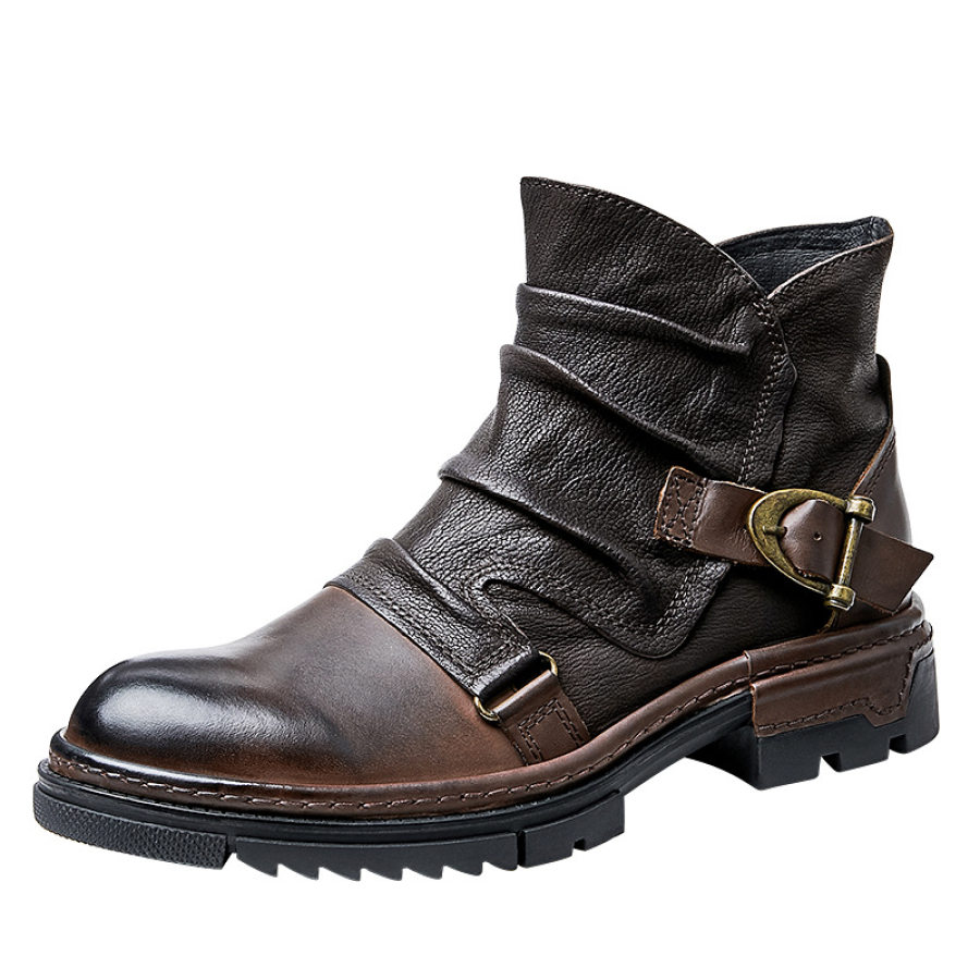 

Botas Martin Para Hombre Con Cordones De Color Sólido Marrón Para Hombre