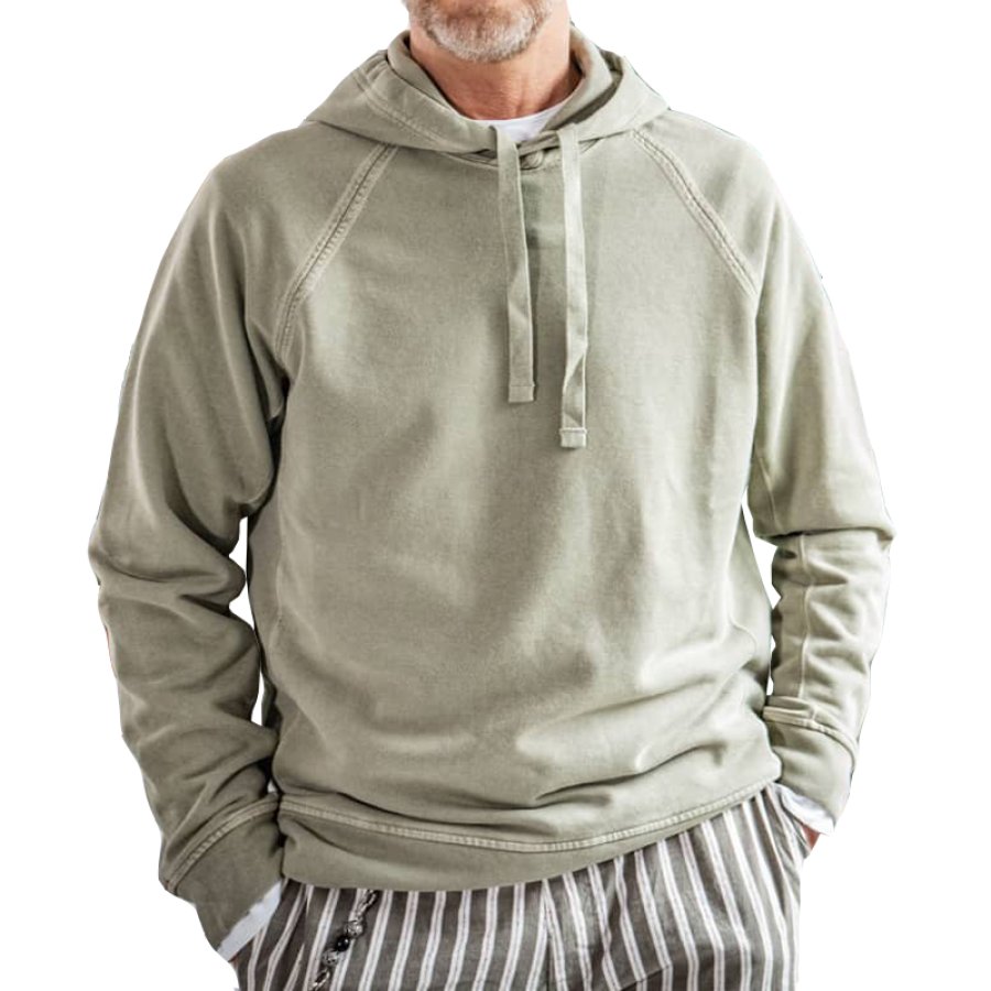 

Men's Vintage Comfortable Drawstring Soft Hoodie