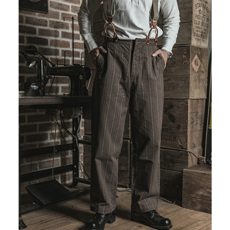 

Lot 920 Old Time Pinstripe Work Pants Heritage Style Men's Suit Trousers