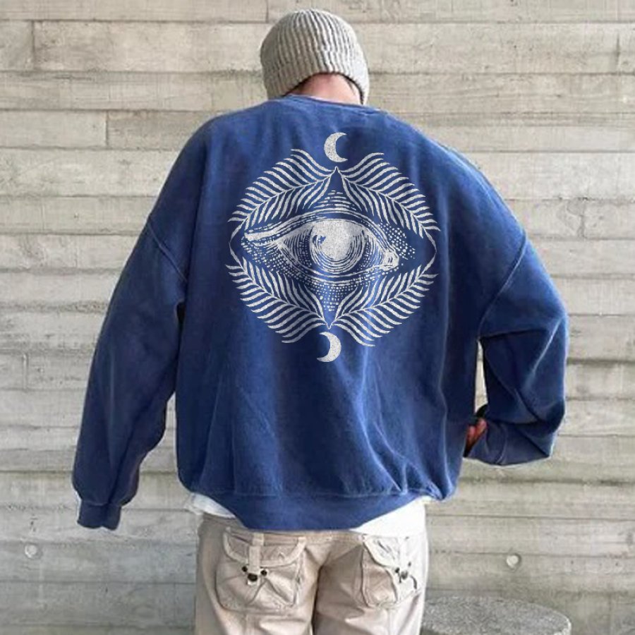 

Moletom Com Capuz Masculino Retrô Street Hip Hop Tamanho Grande Com Estampa Gráfica